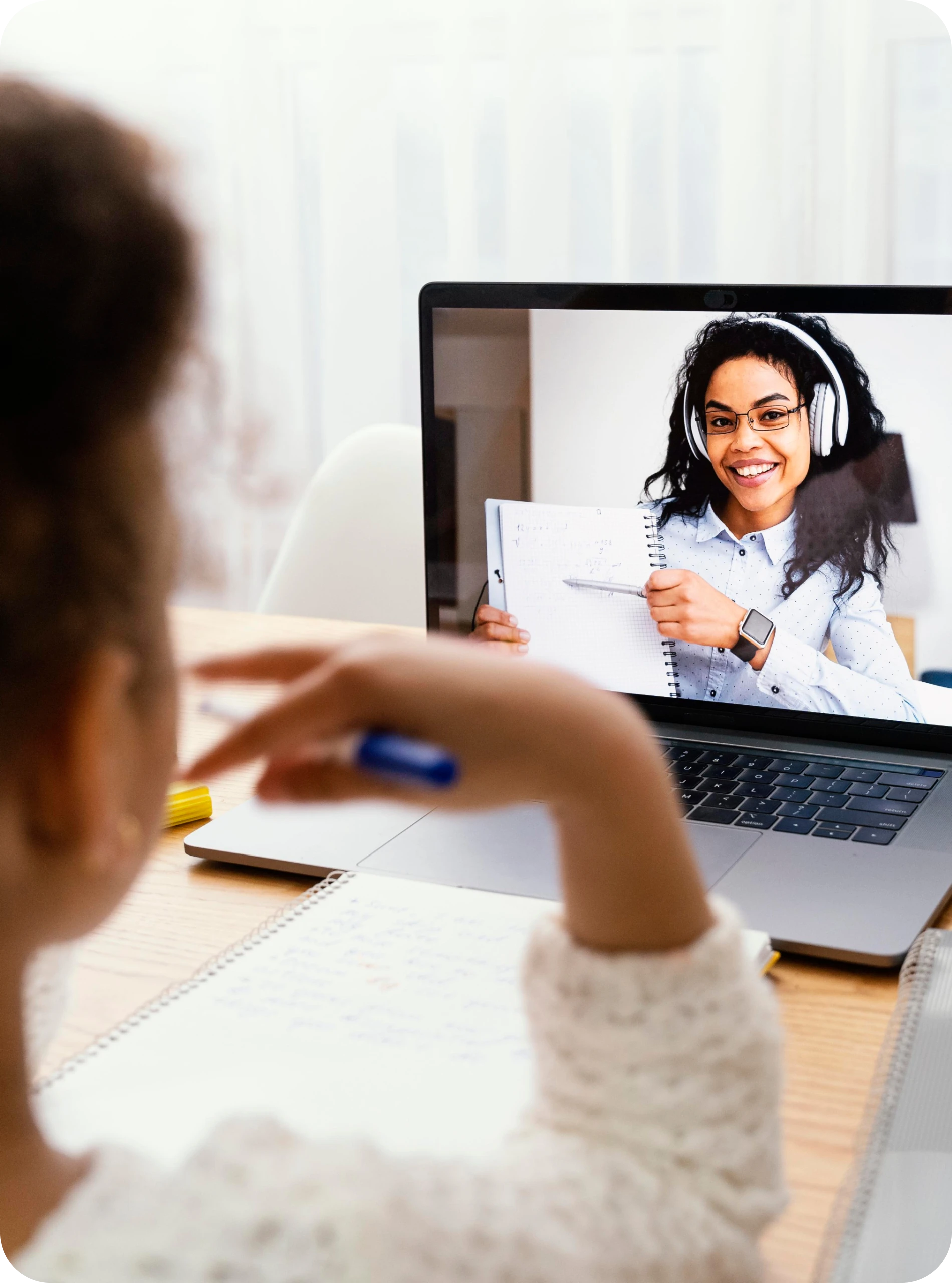 Employee attending a confidential virtual mental health session