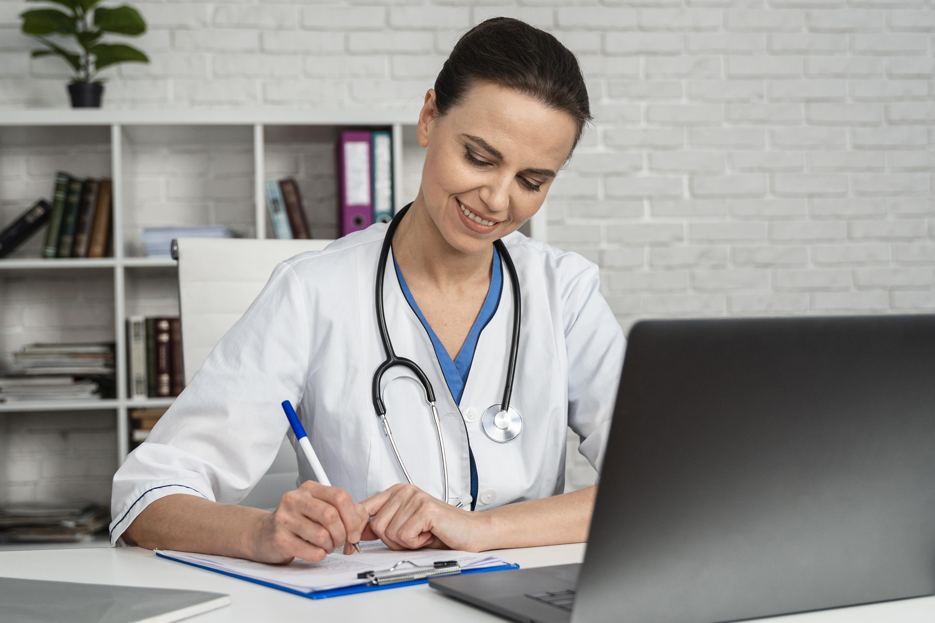 Physician creating a personalized depression treatment plan